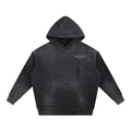 Vintage Washed Frayed Fleece Hoodie