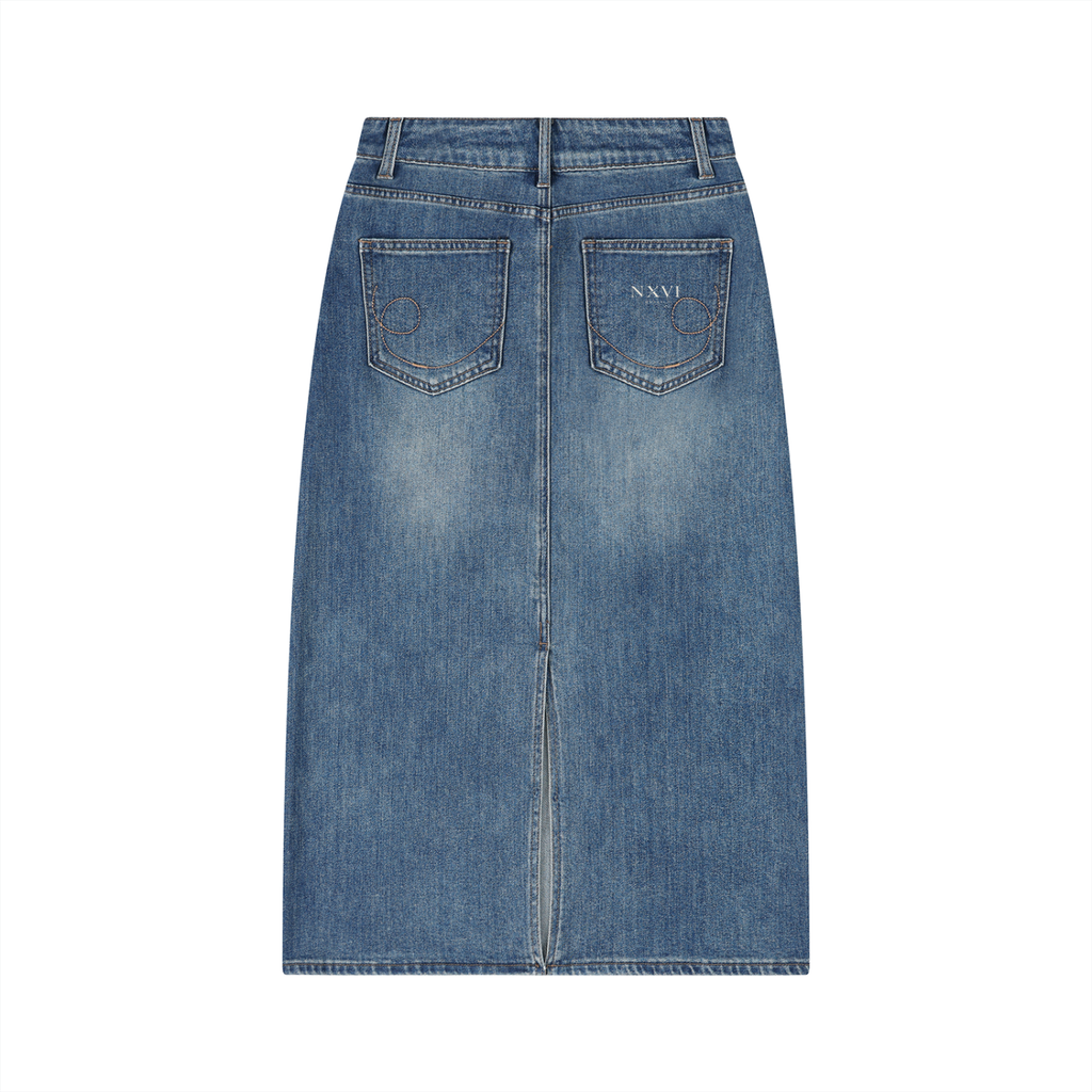 Women’s Vintage Wash Denim Skirt